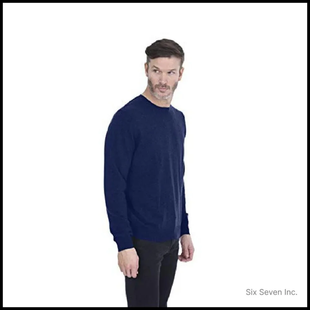 Pure Cashmere Crewneck Sweater Classic Elegant Minimal Timeless Pullover